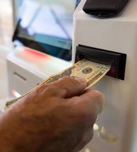 PYE kiosks taking cash and coins